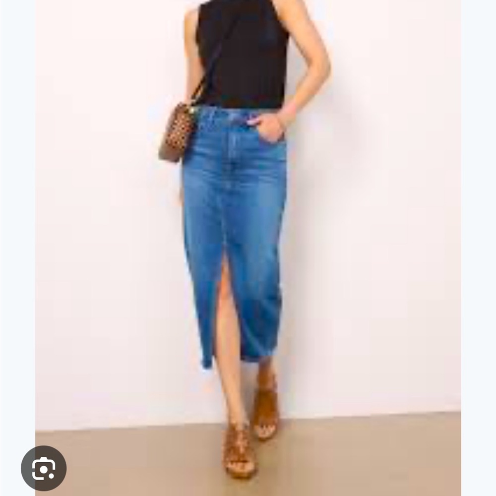 Good American Denim Midi Skirt
